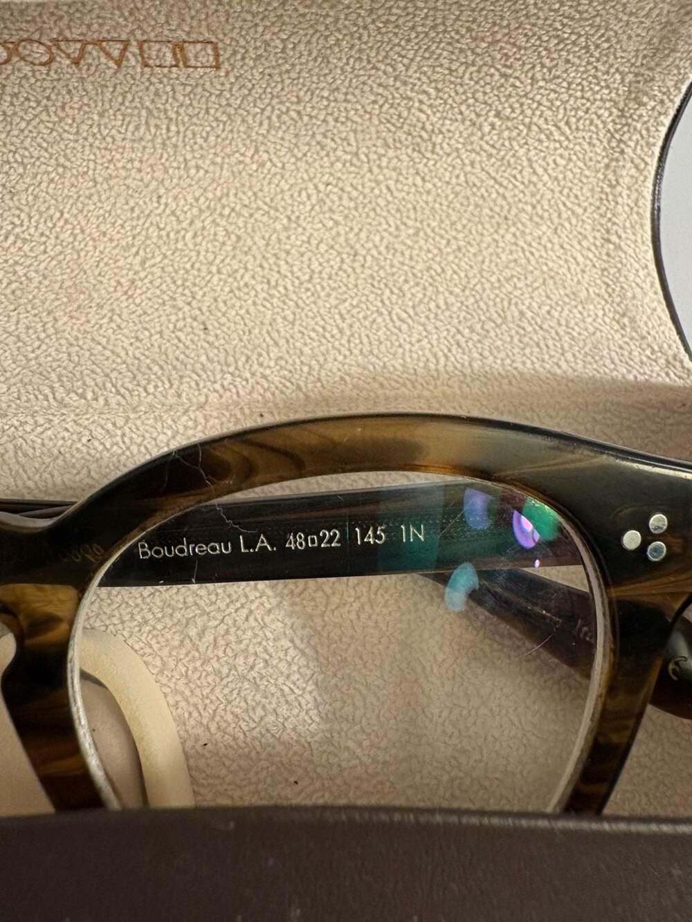 Oliver Peoples Boudreau L.A. 48-22 Tortoise Eyeglasses - Picture 7 of 9